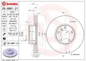 BREMBO 09896121 - DISCO DE FRENO