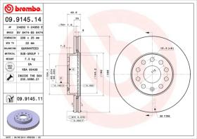 BREMBO 09914514 - DISCO DE FRENO