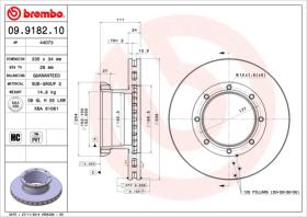 BREMBO 09918210 - DISCO MERCEDES-BENZ ATEGO 7 T.(98->