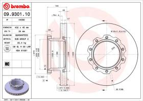 BREMBO 09930110 - DISCO MAN F 90(89-95)F