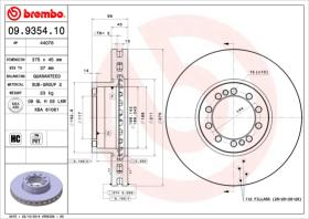 BREMBO 09935410 - DISCO DAF LF 55 SERIES(01->)F