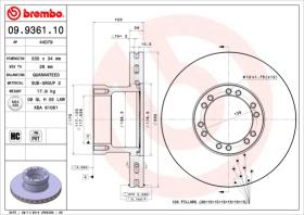 BREMBO 09936110 - DISCO DAF LF 45 SERIES(01->)F