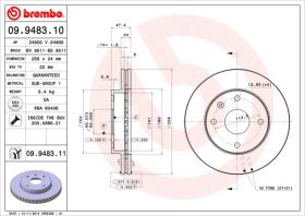 BREMBO 09948310 - DISCO DE FRENO