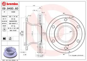 BREMBO 09949360 - DISCO RENAULT TRUCKS MIDLUM 135/150