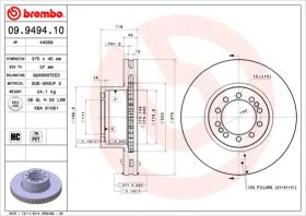 BREMBO 09949410 - DISCO RENAULT TRUCKS MIDLUM(II)(5.0