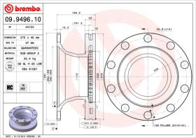 BREMBO 09949610 - DISCO RENAULT TRUCKS MIDLUM(II)19,5