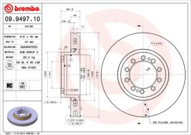 BREMBO 09949710 - DISCO RENAULT TRUCKS MIDLUM(II)22,5