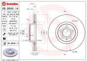 BREMBO 09954014 - DISCO DE FRENO