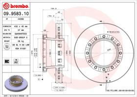 BREMBO 09958310 - DISCO IVECO STRALIS RANGE(05-5.07)R