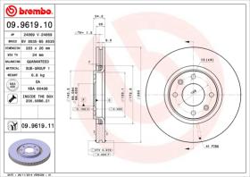 BREMBO 09961910 - DISCO DE FRENO