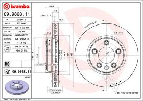 BREMBO 09986811 - DISCO DE FRENO