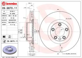 BREMBO 09987011 - DISCO DE FRENO