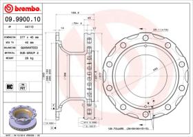 BREMBO 09990010 - DISCO BPW AXLE