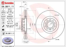 BREMBO 09991111 - DISCO DE FRENO