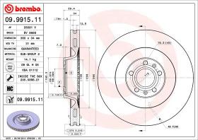 BREMBO 09991511 - DISCO DE FRENO