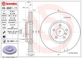 BREMBO 09992111 - DISCO DE FRENO