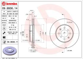 BREMBO 09993614 - DISCO DE FRENO