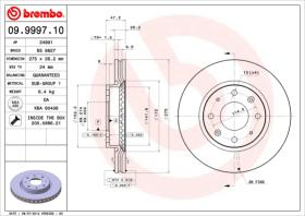 BREMBO 09999710 - DISCO DE FRENO