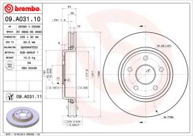 BREMBO 09A03110 - DISCO DE FRENO