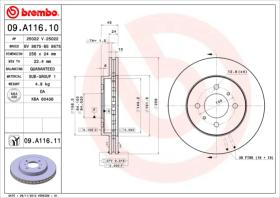 BREMBO 09A11610 - DISCO DE FRENO