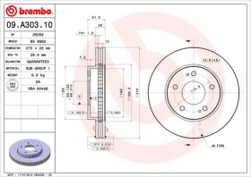 BREMBO 09A30310 - DISCO DE FRENO