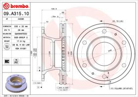 BREMBO 09A31510 - DISCO IVECO EUROCARGO 100E(10.07->)