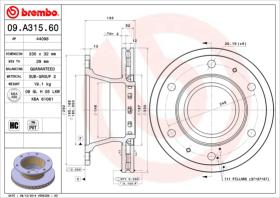 BREMBO 09A31560 - DISCO IVECO EUROCARGO 100E(10.07->)