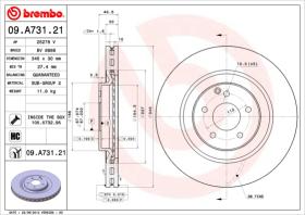 BREMBO 09A73121 - DISCO DE FRENO