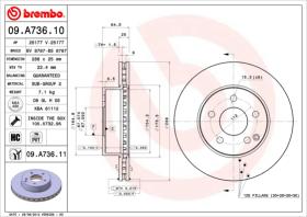 BREMBO 09A73610 - DISCO DE FRENO