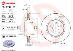 BREMBO 09A74221 - DISCO DE FRENO