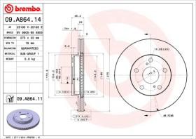 BREMBO 09A86414 - DISCO DE FRENO