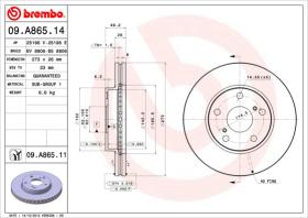 BREMBO 09A86514 - DISCO DE FRENO