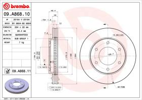 BREMBO 09A86810 - DISCO DE FRENO