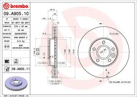 BREMBO 09A90510 - DISCO DE FRENO