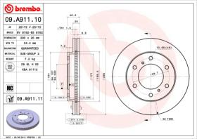 BREMBO 09A91110 - DISCO DE FRENO