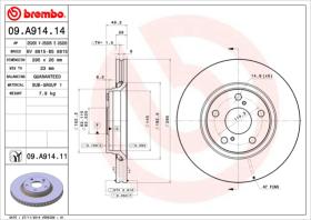 BREMBO 09A91414 - DISCO DE FRENO