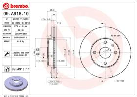 BREMBO 09A91810 - DISCO DE FRENO