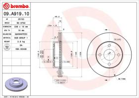 BREMBO 09A91910 - DISCO DE FRENO