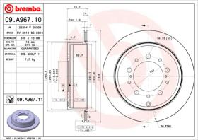 BREMBO 09A96710 - DISCO DE FRENO