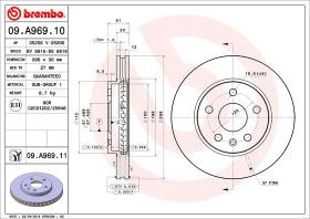 BREMBO 09A96910 - DISCO DE FRENO