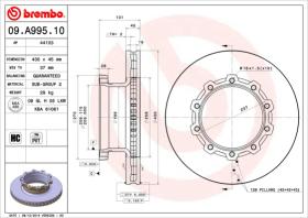 BREMBO 09A99510 - DISCO SCANIA