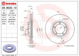 BREMBO 09B03010 - DISCO DE FRENO