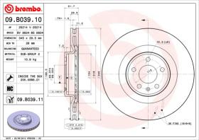 BREMBO 09B03910 - DISCO DE FRENO