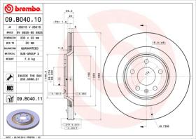 BREMBO 09B04010 - DISCO DE FRENO