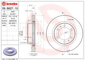 BREMBO 09B62710 - DISCO DE FRENO