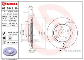 BREMBO 09B84310 - DISCO DE FRENO