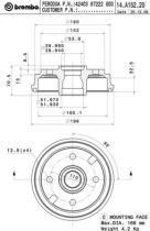 BREMBO 14A15220 - TAMBOR DE FRENO