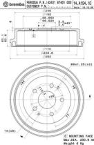 BREMBO 14A15410 - TAMBOR DE FRENO