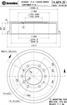 BREMBO 14A67420 - TAMBOR DE FRENO