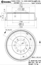 BREMBO 14A67510 - TAMBOR DE FRENO